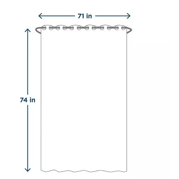 Glacier Bay 71 in. x 74 in. White Fabric InstaCurtain - Picture 3 of 5
